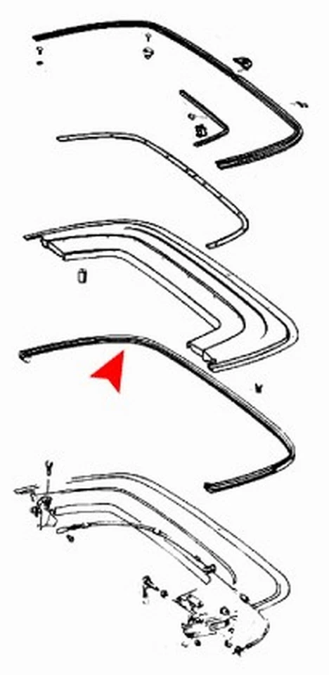 Vedação de tampa macia URO Parts 1137500177 para 63-71 230SL 250SL 280SL - Imagem 2 de 4