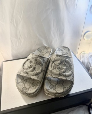 Gucci GG Slide Sandal 'Interlocking G - Beige Ebony Size 39