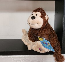 Webkinz Ganz Retired Cheeky Monkey HM080 Stuffed Animal With New Unused Code 