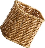 Rattan Stiftehalter Aufbewahrungsbox Schreibtisch Organizer Vase Besteck