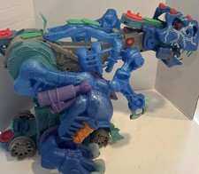 Fisher-Price Imaginext Ultra Ice Blue T-Rex Dinosaur Sounds  Lights W/ Accs