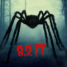 8.2 Ft Giant Spider Halloween Decorations Outdoor Large Scary Realistic Fake