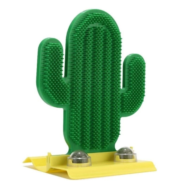 Cactus Shape Cat Wall Sofa Scratcher Groomers Toy for Kitten Massager Tool