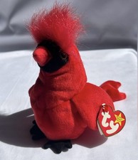 Ty Mac The Cardinal Beanie Baby . 1997 1998- With Tag Errors