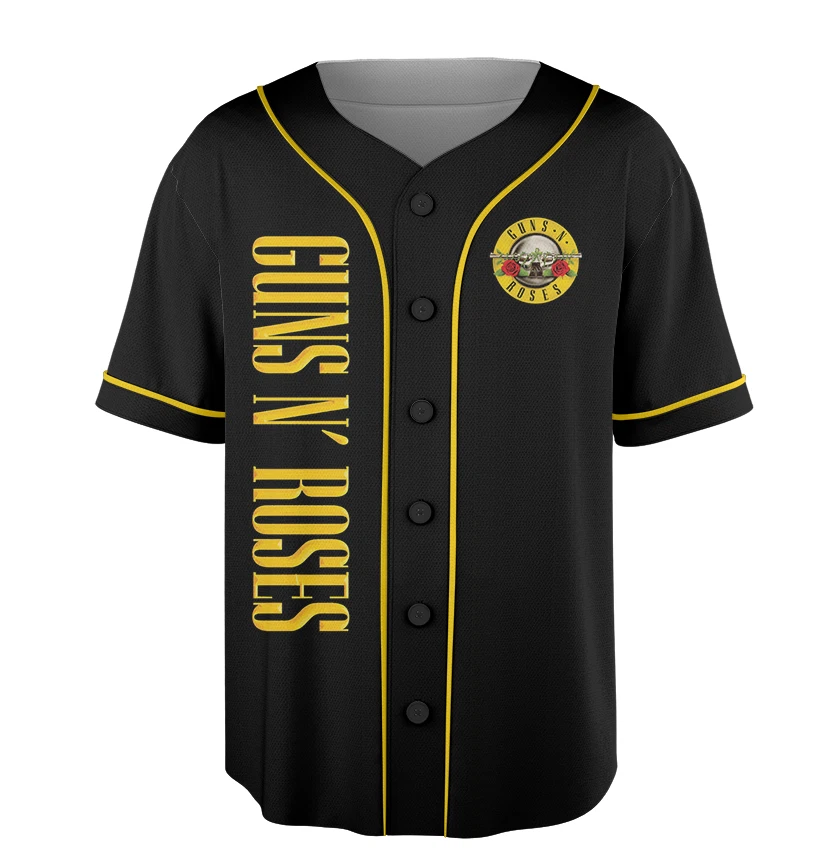 Men's Guns N' Roses Rock Band Baseball Jersey