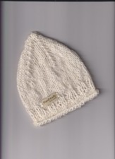 Newborn Baby Cream 80 WOOL Hat Handmade Gift Winter H193