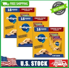 3 Box Choice Cuts In Gravy Wet Dog Food Chicken Casserole Variety, 18 Ct Box