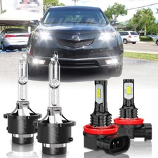 For Acura Mdx 2007-2011 2012 2013 4x Hid Led Headlight Bulbs Hilofog Light Kit