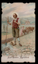 D1 ANTICO Santino Holy Card SANT'ISIDORO AGRICOLO CROMO
