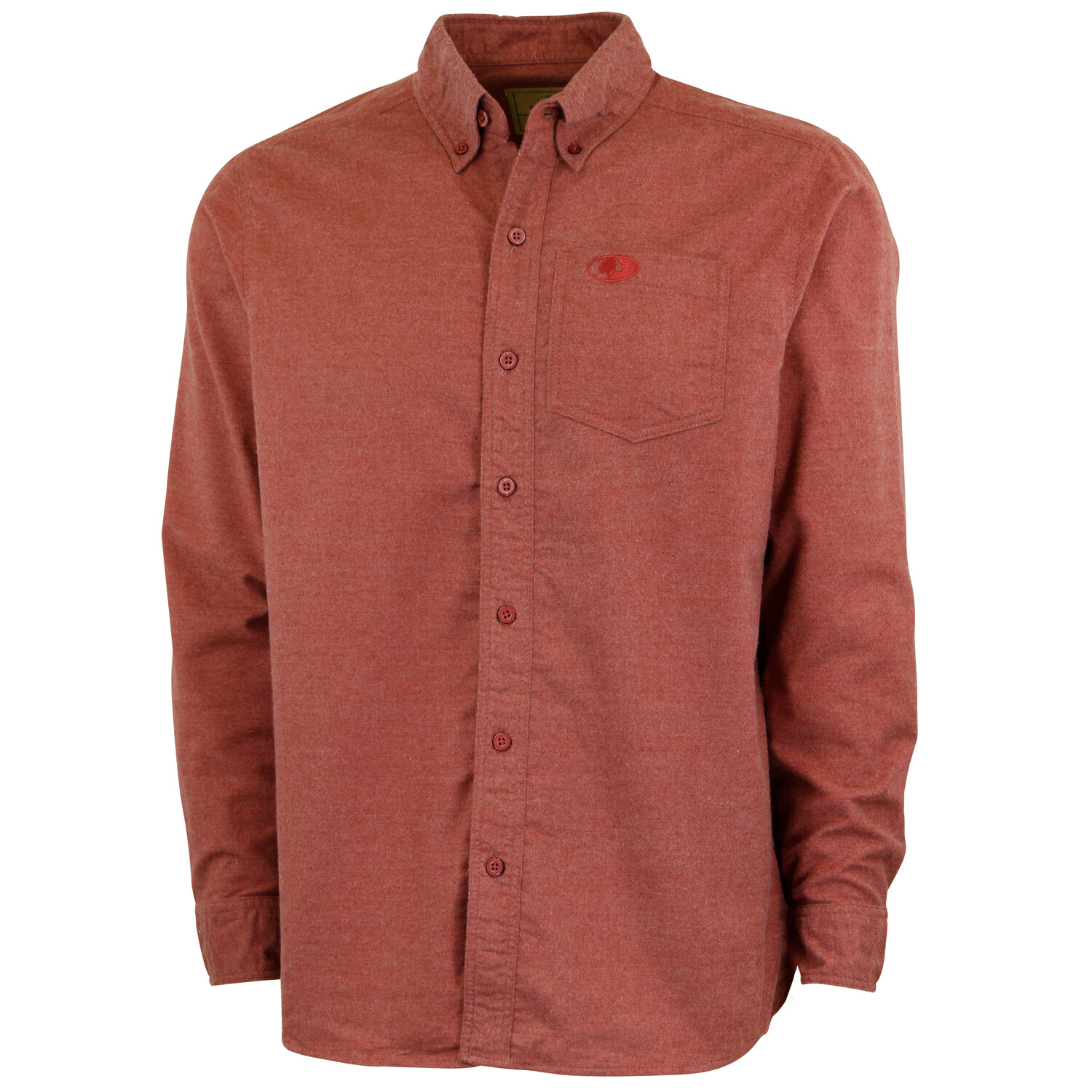 Mossy Oak Men's Solid Flannel ButtonUp Shirt, Long Sleeve Flannels for
