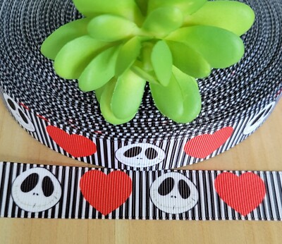 7/8'' (1 YD) The Nightmare Before Christmas Grosgrain Ribbon Jack Skellington
