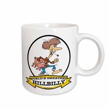 3dRose Funny Worlds Greatest Hillbilly Cartoon Mug