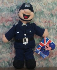 Cheerful Chums Mr Bobby - Mini peluche souvenir policier - 9" années 1990 vintage
