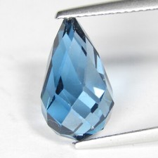 4.36Cts Sparkling Natural London Blue Topaz Briolette Cut Loose Gemstone