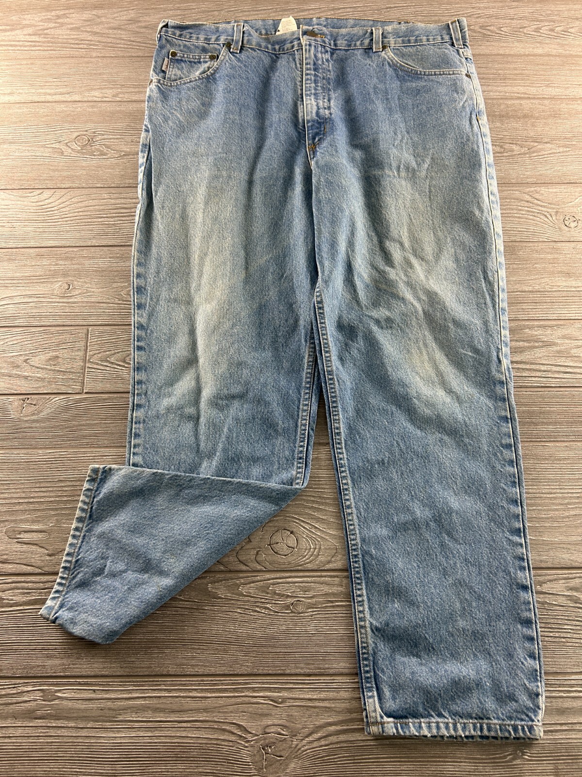 Carhartt Traditional Fit Tapered Denim Pants, Men's Size 36, Zipper Fly cotton navy blue type Vintage Second Hand