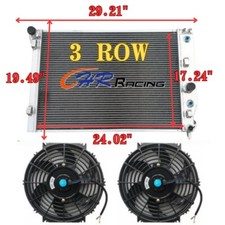 Aluminum Radiator+Fans For Chevy Corvette Z06 C5 350 5.7L V8 1997-2004 AT/MT