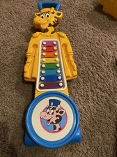 Vintage toys r us geoffrey giraffe xylophone instrument toy 1997 yellow Trg&g