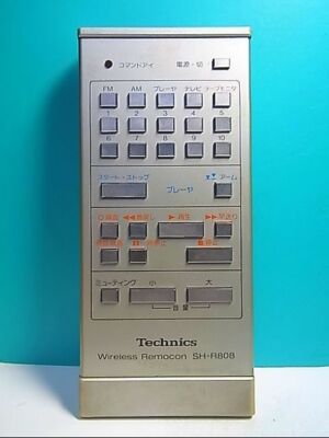 Technics SH-R808 CD Player Remote Control Transmitter Silver Very