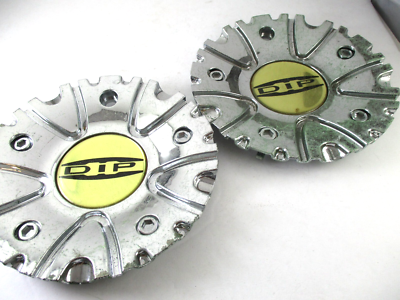 #ad DIP 6quot; VERY USED CHROME CUSTOM WHEEL CENTER CAP* #12112085F 1 FOR 2 CAPS $39.41