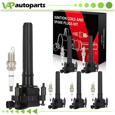 6 For 1998-2000 Dodge Intrepid 3.2L V6 Ignition Coil & Spark Plug