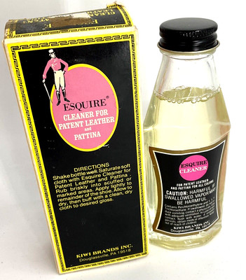 Vintage Esquire Cleaner for Patent Leather/Pattina 2.70oz Knomark Advert NEW Sea