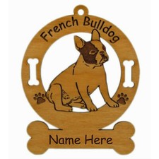 French Bulldog Sitting Dog Ornament Personalized With Your Dogs Name 3202