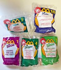 Lot of 5 McDonalds Happy Meal 1999 Barbie 1 7 Skipper 4, 2000 Barbie 9 16