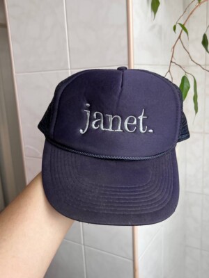 Vintage Janet Jackson Tour Mesh Navy Hat Concert michael 1993 94