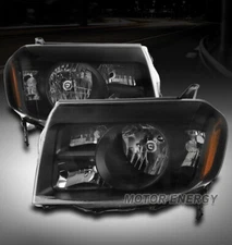 FOR 09-11 HONDA PILOT REPLACEMENT HEADLIGHT HEADLAMP LAMP BLACK LEFT+RIGHT PAIR