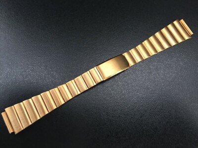 Armis / Armband Uhr Typ Omega / Heuer 14MM Bad Gold 18K'' New Old Lager 1970 ''