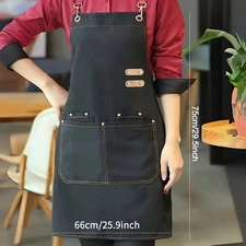 Waterproof & Oil-Proof Apron with Pockets | Unisex Apron for Kitchen, Coffee Bar