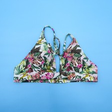 Victorias Secret XS Triangle Bikini Plunge Padded White Floral Swim Top New