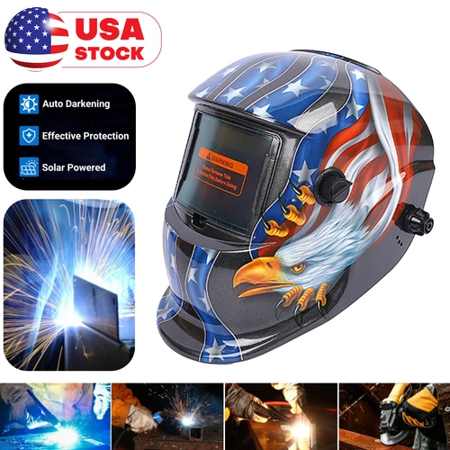 True Color Solar Powered Auto Darkening Welding Hood Helmet for TIG MIG ARC