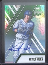 2017 Panini Elite Extra Edition Green Autograph #9 Keston Hiura No 2 of 25
