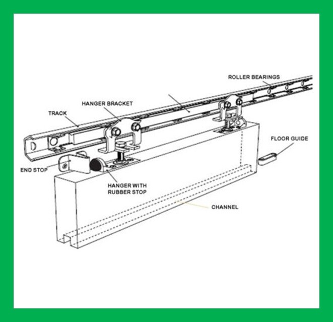 PC Henderson Marathon 55KG 4001500mm Wide Door Internal Single Sliding Door Kit eBay