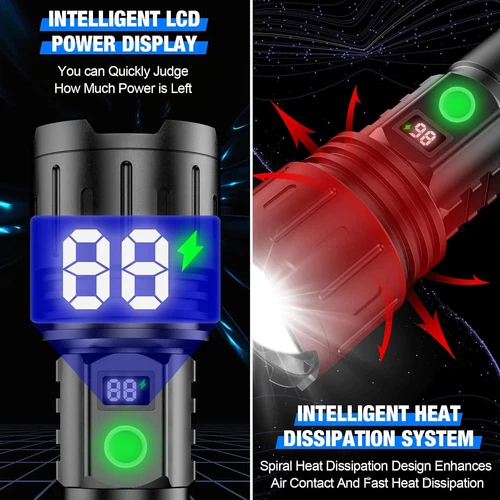 Linterna LED Linterna Telescópica Superbrillante USB Luz Recargable. - Imagen 11 de 13