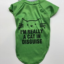 Halloween Costume Dog Pet Shirt New I'm Really a Cat in Disguise Outfit Clothing