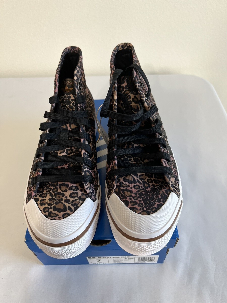 Adidas Nizza Platform Leopard Cheetah Print Women's Size 7