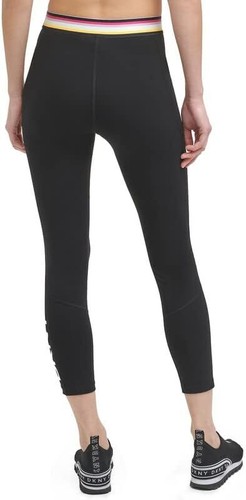 DKNY Sport Women's Multi-Stripe Elastic Leggings (Black, X-Large, XL) - Picture 6 of 7