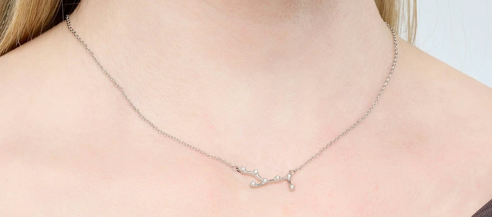 Элегантный подарок - подарите ей ее звезды! Потрясающий зодиак Дева муассанит ожерелье новый в коробке - Изображение 4 из 4