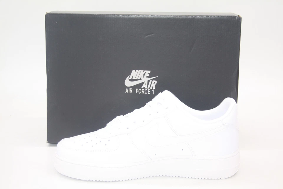 NIKE Air Force 1 07 Fresh DM0211-100 TRIPLE WHITE MENS SNEAKER - Image 4 of 4