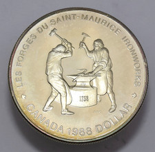 Proof 1988 Canadian Elizabeth II (Saint-Maurice Ironworks) 36.07mm Silver Dollar