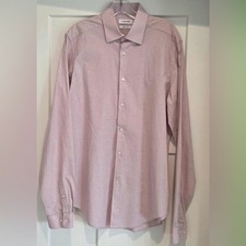 Calvin Klein, slim fit stretch men's button down shirt Size 16 36/37