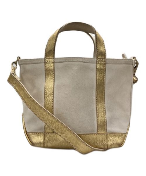 L.L.Bean 2-Way Reversible Tote Bag in Beige and Gold
