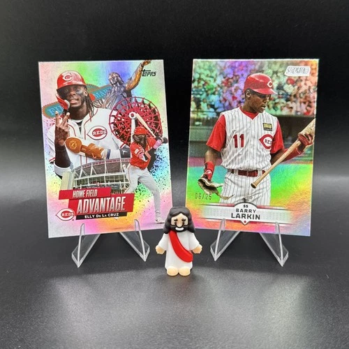 Barry Larkin /25 Rainbow Foil + Elly De La Cruz HFA SSP 2025 Reds Lot