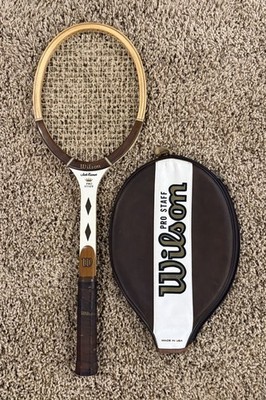 Vintage Wilson Pro Staff Jack Kramer Wooden Tennis Racket w/ Cover