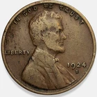 1924-S Lincoln Wheat Penny Cent 1c VF+ * Original Surfaces * 1924S #1