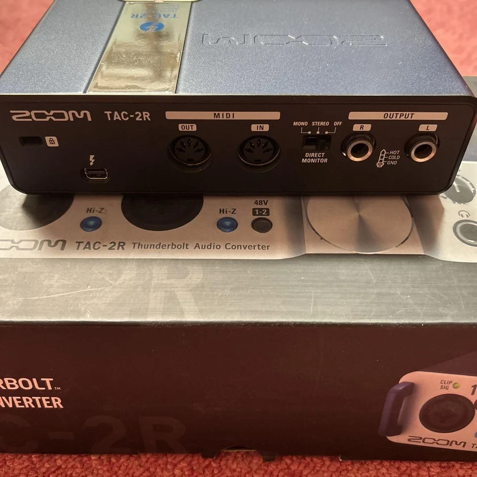 Zoom tac-2r Audio interface Thunderbolt Black Good condition Japan with Box - Image 4 of 4
