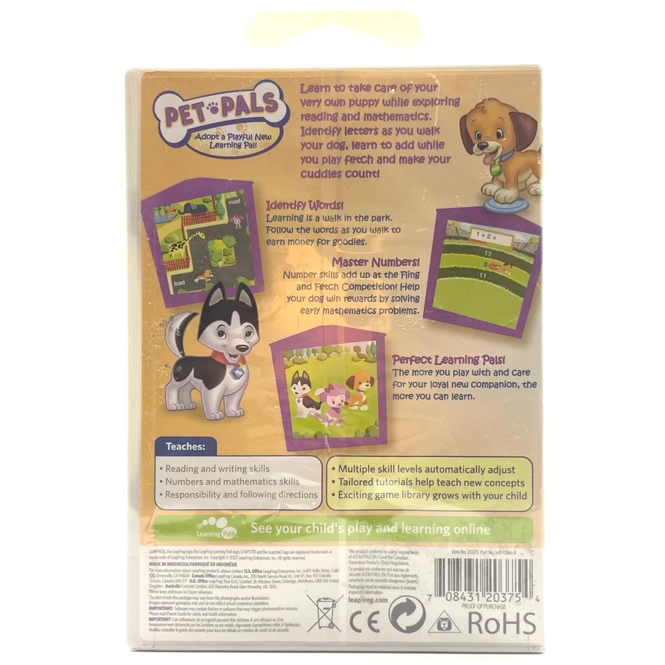 Leapster Lot of 4 New Games Scooby-Doo Disney Fairies Pet Pals Animal Genius - Image 4 of 4