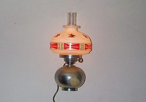 Vintage Budweiser Beer  - Bar Oil Lamp Style  - Wall Hanging Sconce type light